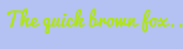 Image with Font Color B0E610 and Background Color B3C2F2